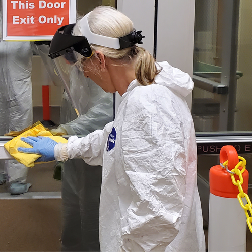 disinfecting warehouse